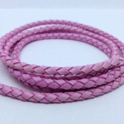 Шнур 4x3 мм тип U0571 рожевий плетений Італія
